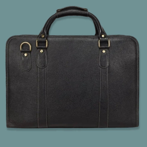 Daksh Genuine Leather Briefcase Laptop Bag Mozri